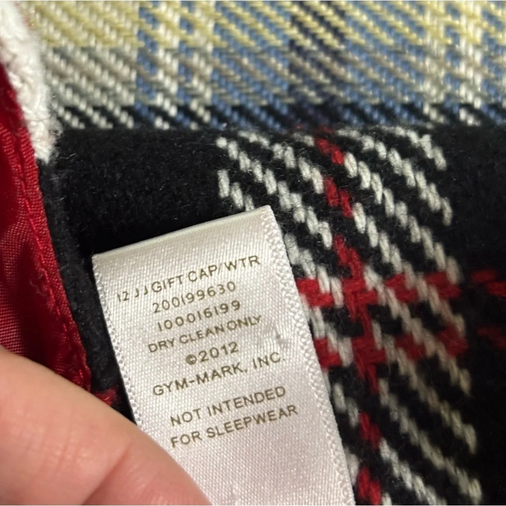 Janie and Jack Wool Blend Black Red White Plaid Tweed Jumper Dress Tartan Print